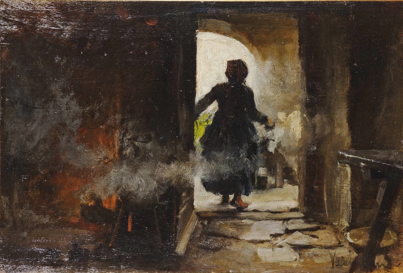 Figura in controluce
